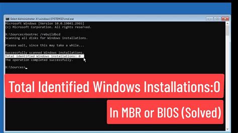 identified windows installations 0